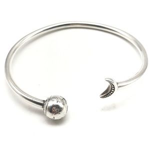 PANDORA Moon and Stars open Bangle